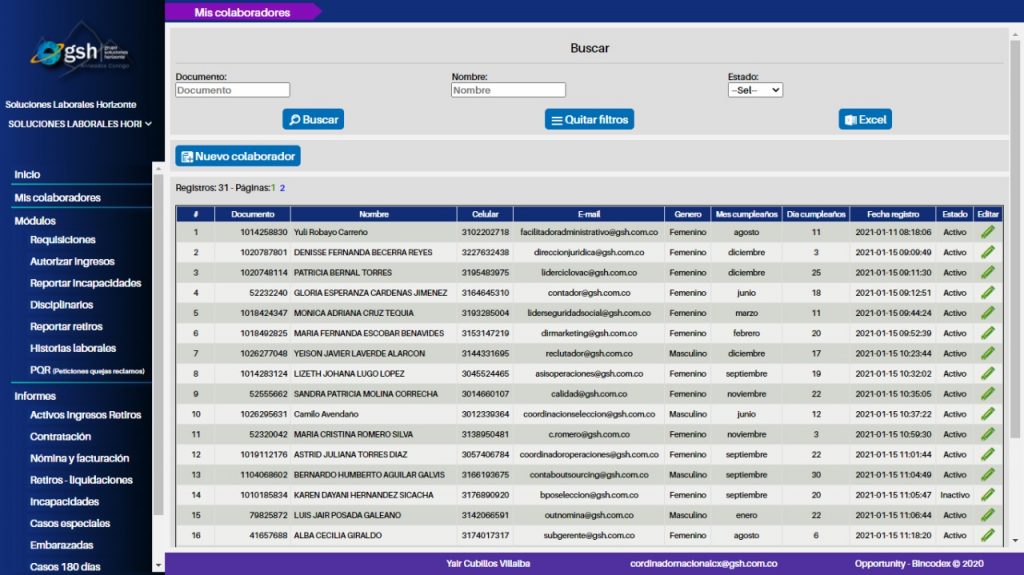 plataforma opportunity tabla